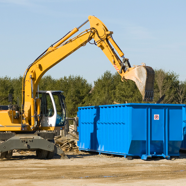 are there any restrictions on where a residential dumpster can be placed in Green Mountain NC